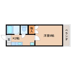 古庄駅 徒歩4分 2階の物件間取画像